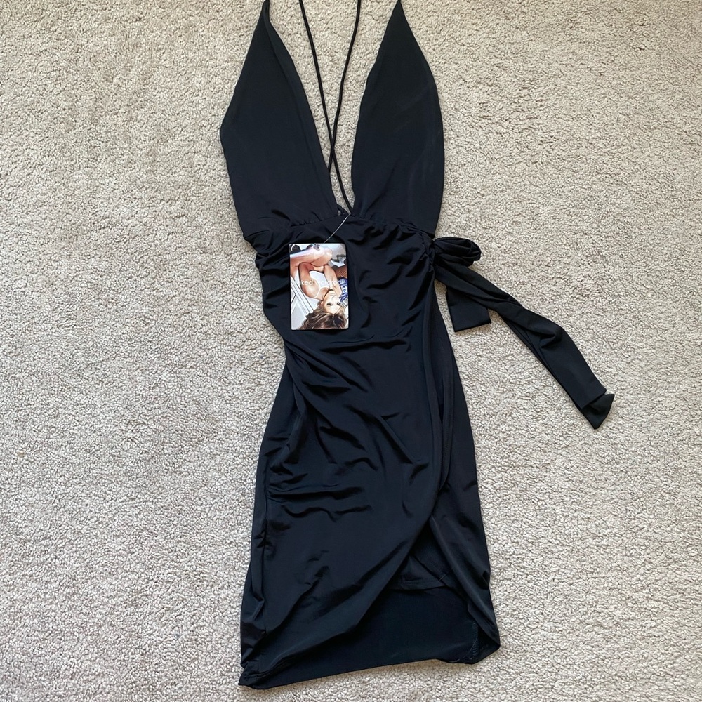 Black naked wardrobe dress